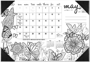 2024 Seasons Theme Desk Blotter Coloring Calendar