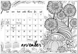 2024 Christmas Edition Holiday Theme Wall Coloring Calendar