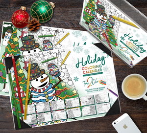 2024 Christmas Edition Holiday Theme Wall Coloring Calendar