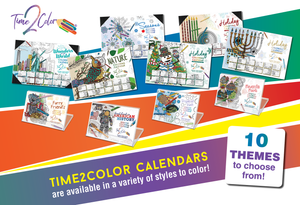 2024 Seasons Theme Wall Coloring Calendar